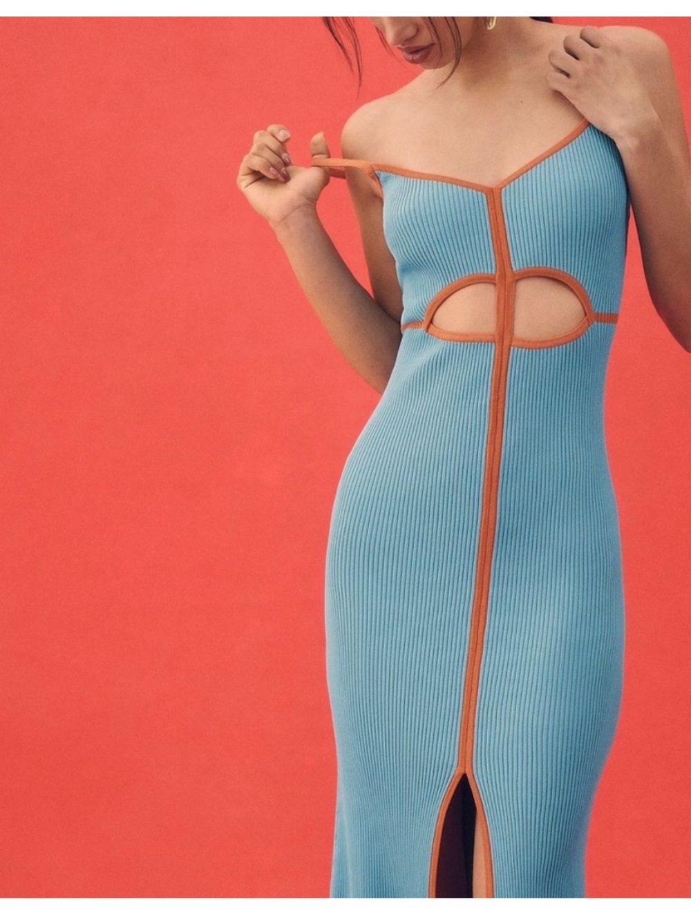 Anthropologie Siempre Contrast Midi Dress